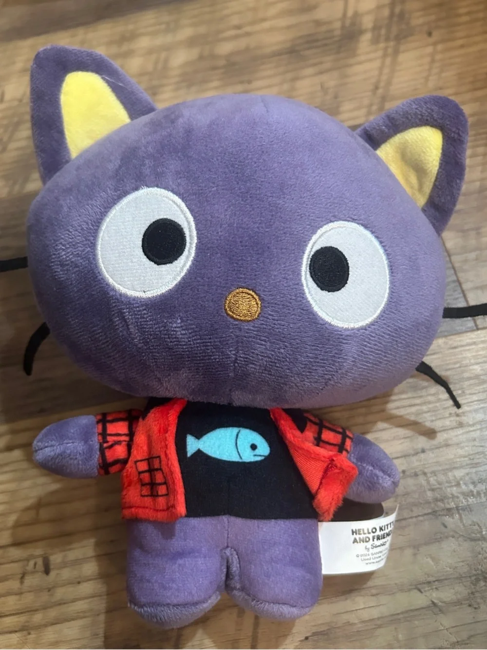 Hello Kitty Batman Plush Purple Cat Toy with Red Jacket - Pet Cat Plush